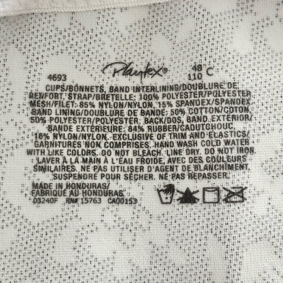 PLAYTEX 18-Hour Wireless Bra. Size 48C. White. NWOT. Fast Shipping. See Pics - Picture 7 of 10